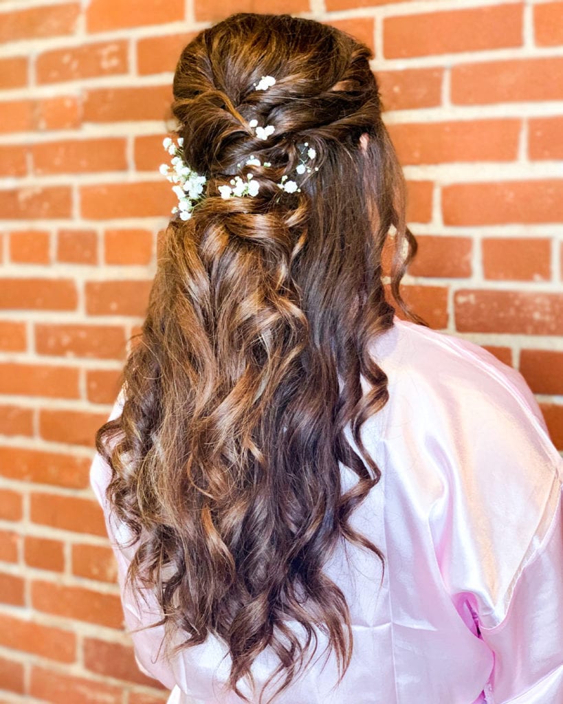 bridal updo hair
