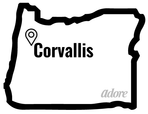 corvallis oregon icon and map